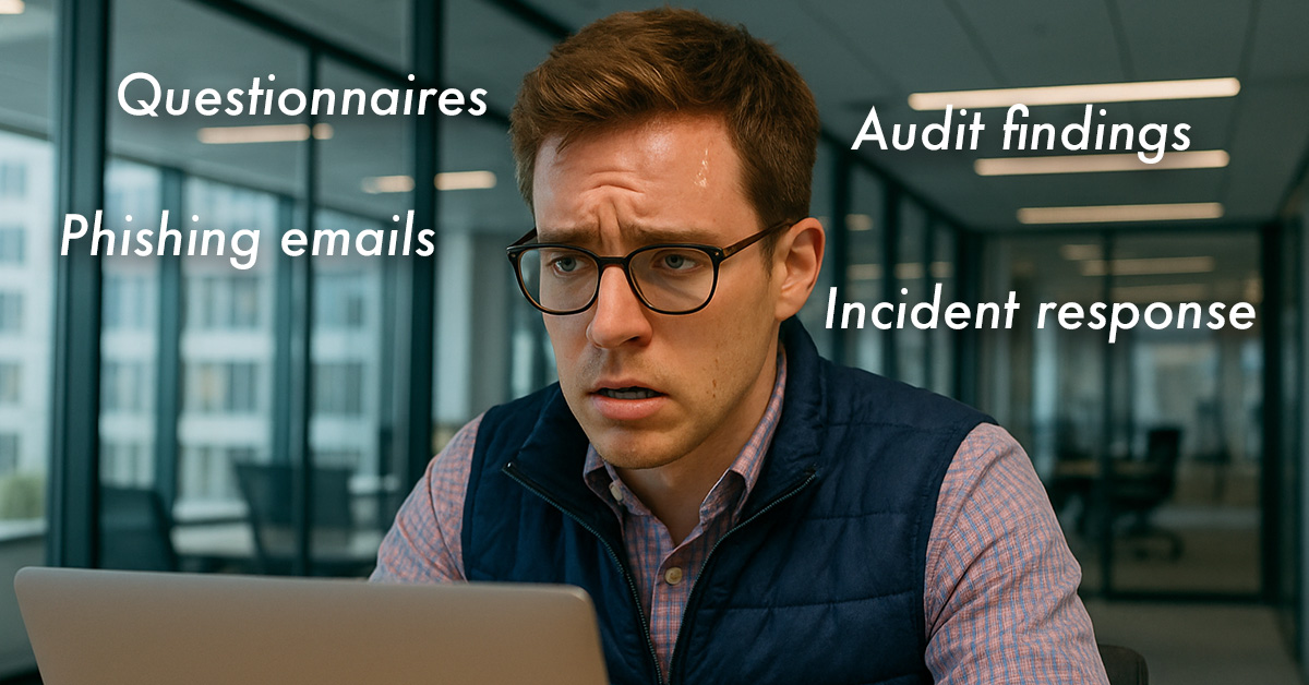 CTO. stressed about audit findings, incident response, and phishing emails are signs he needs a vCISO.